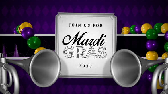 Mardi Gras Invitation 4K