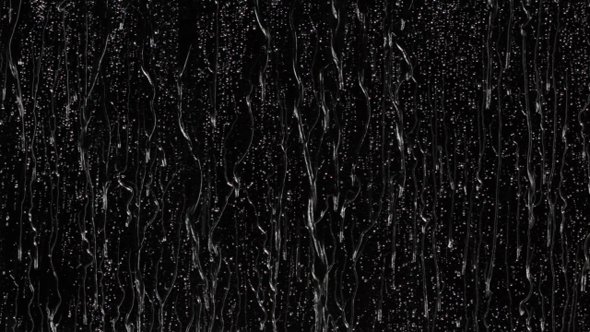 Rain On Window With Black Background