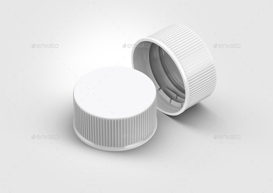 Download Plastic Bottle Caps Mock Up By Tirapir Graphicriver