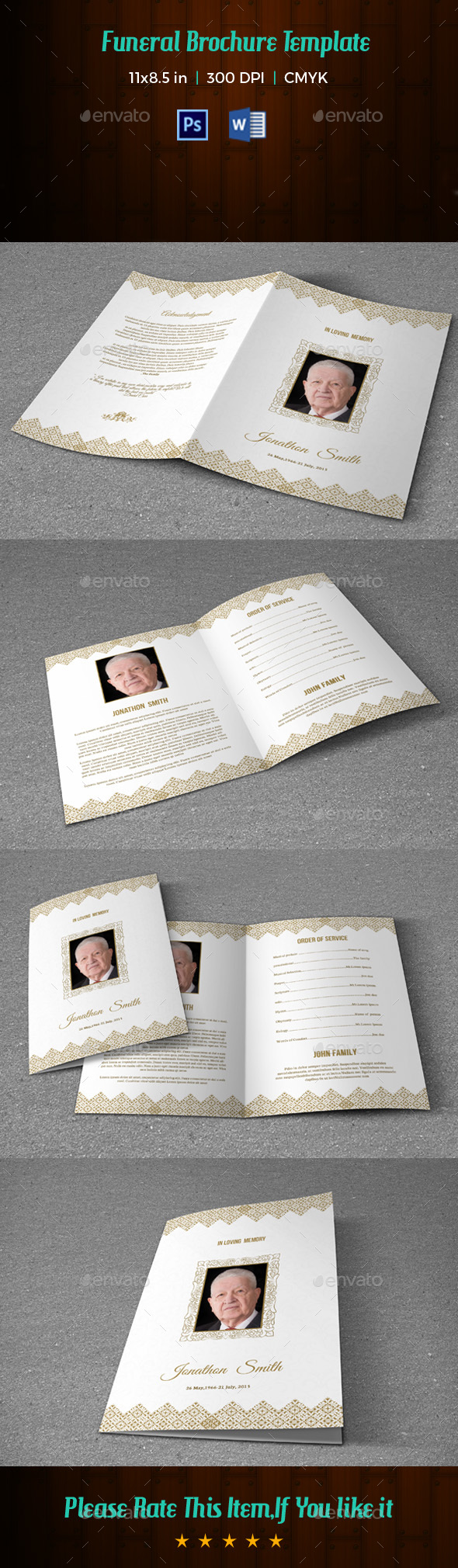 Funeral Program Template-V155 - Informational Brochures