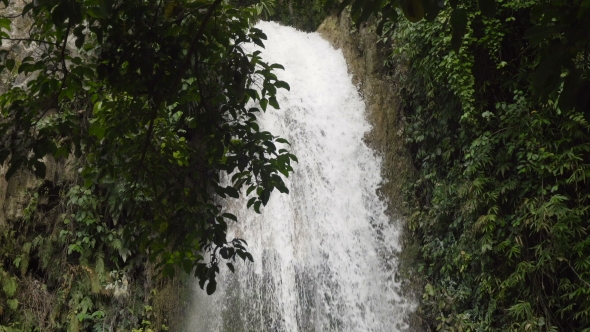 Beautiful Tropical Waterfall Philippines Cebu Island alt
