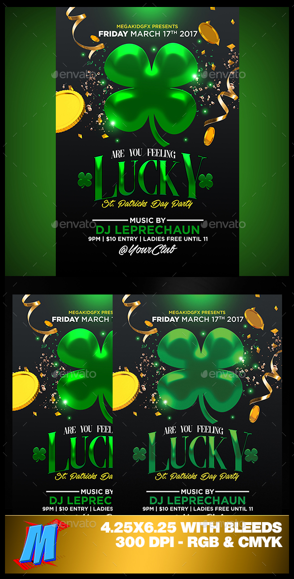 Lucky Party Flyer Template - Clubs & Parties Events