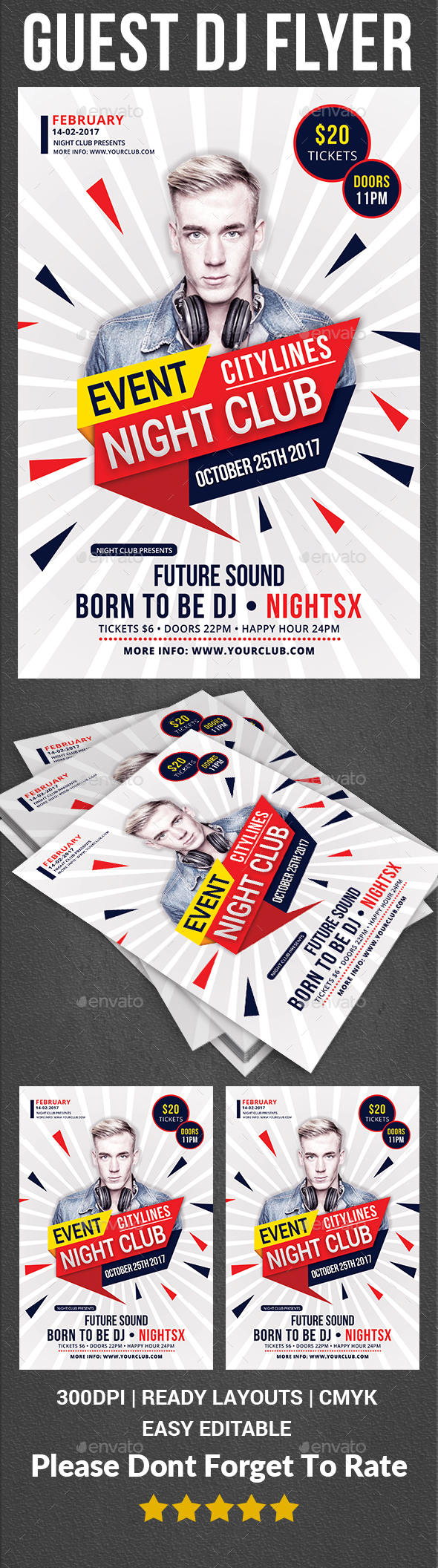 Guest Dj Flyer Print Templates - Clubs & Parties Events