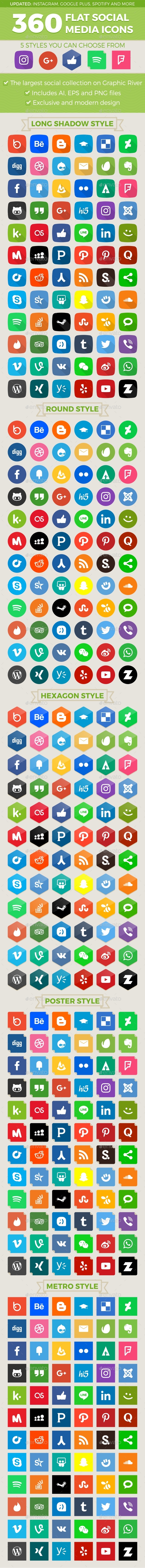 Social Media Icons - Media Icons