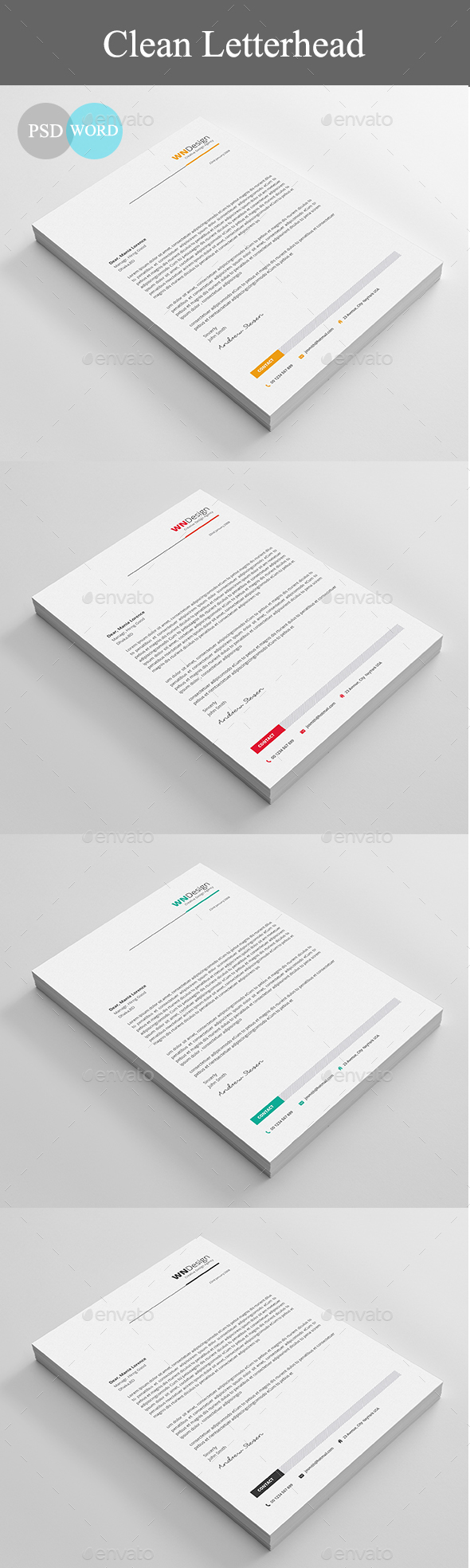 Letterhead - Stationery Print Templates