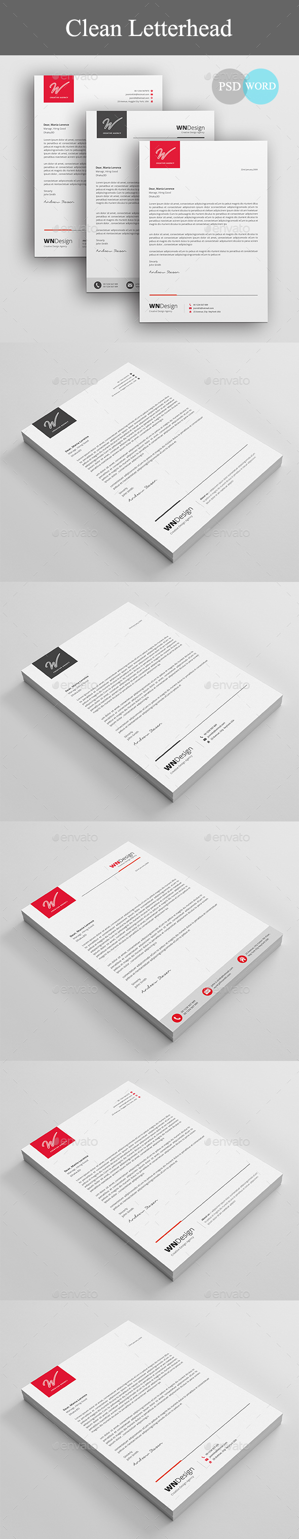 Letterhead - Stationery Print Templates