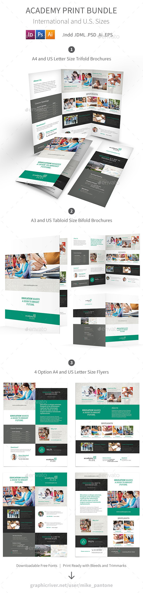 Academy Print Bundle - Informational Brochures