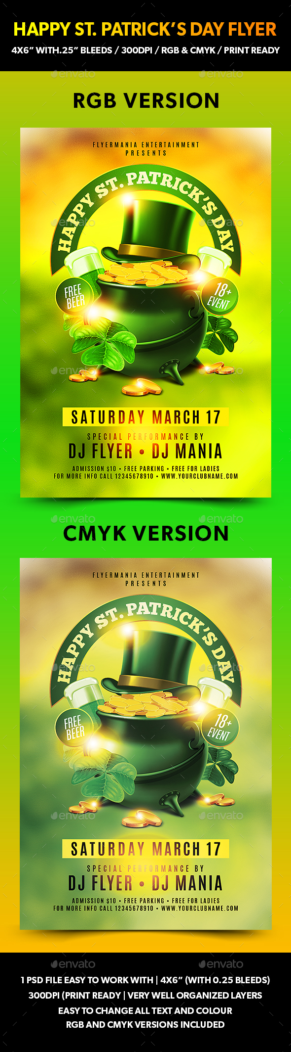 Happy St. Patrick's Day Flyer - Events Flyers