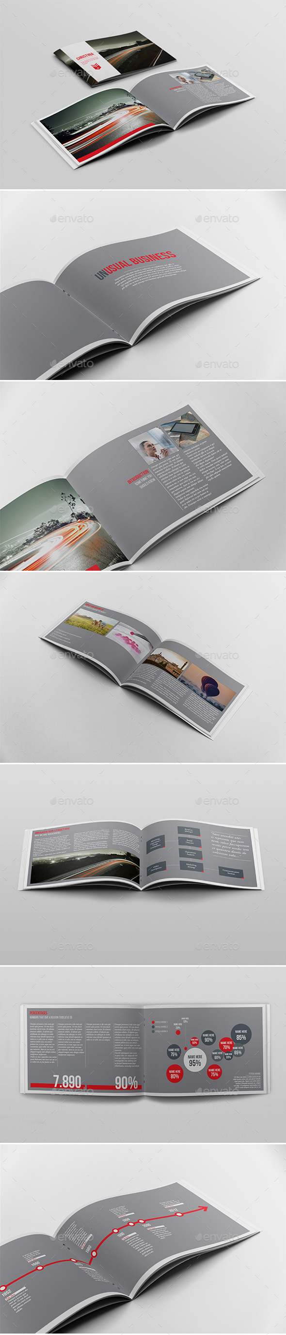Business Report Brochure Template - Brochures Print Templates