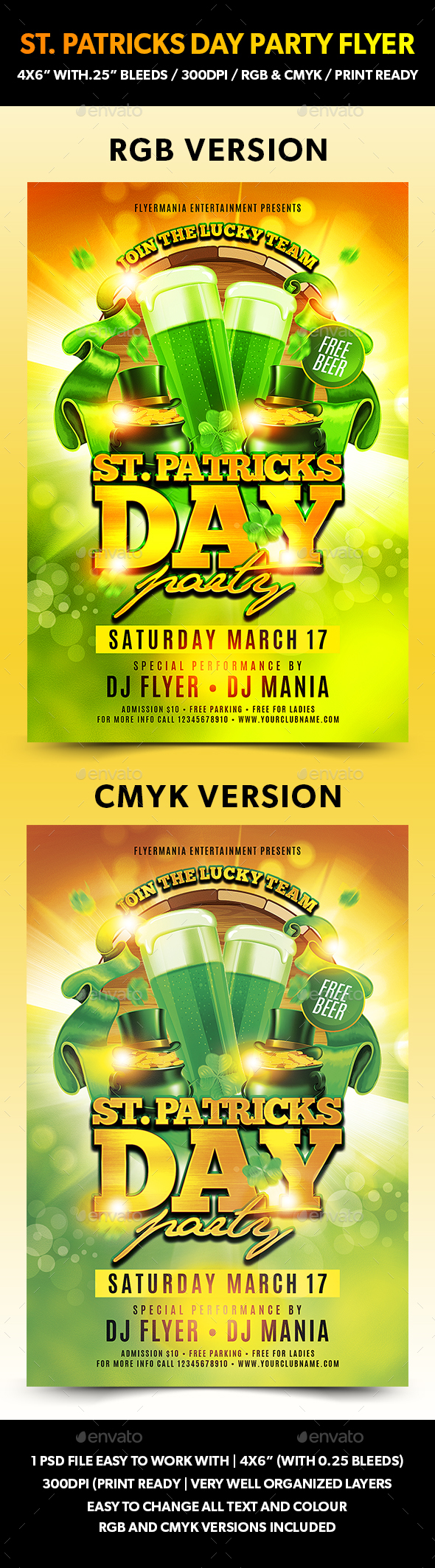 St. Patricks Day Party Flyer - Flyers Print Templates