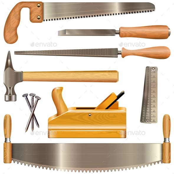Vector Carpentry Tools - Industries Business