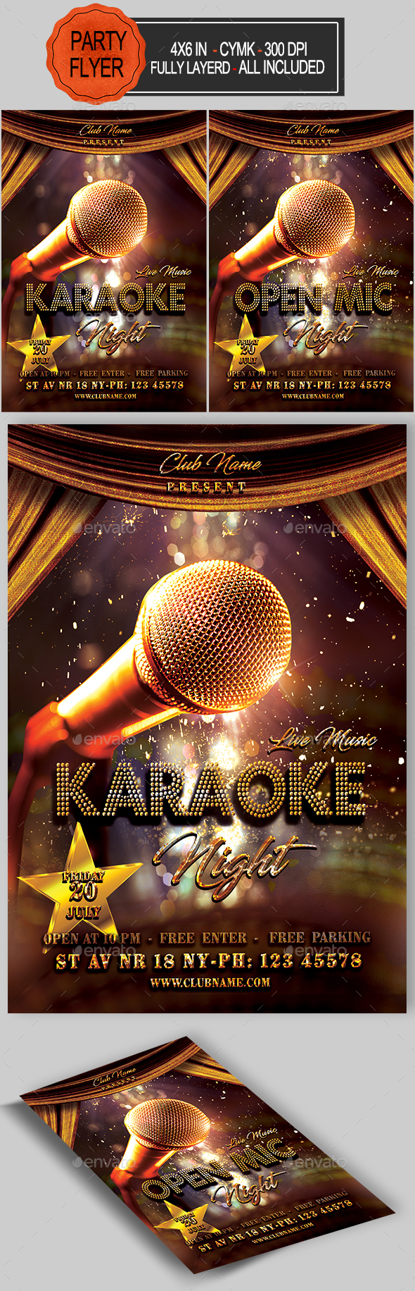 Karaoke Flyer - Clubs & Parties Events