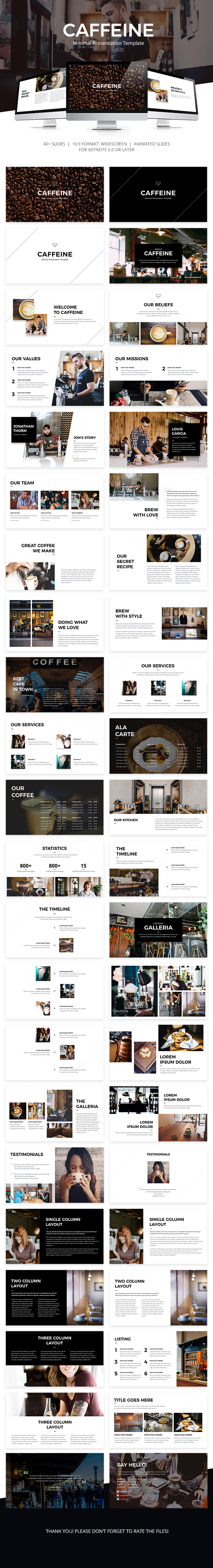 Caffeine - Minimal Presentation Template - Keynote Templates Presentation Templates