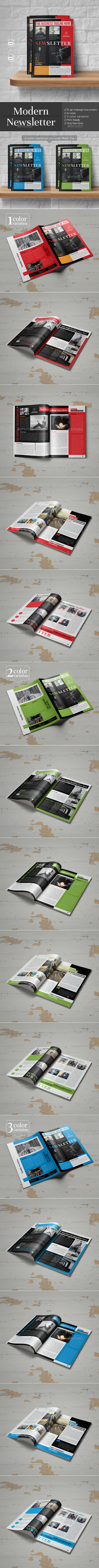 Modern Newsletter Template - Newsletters Print Templates