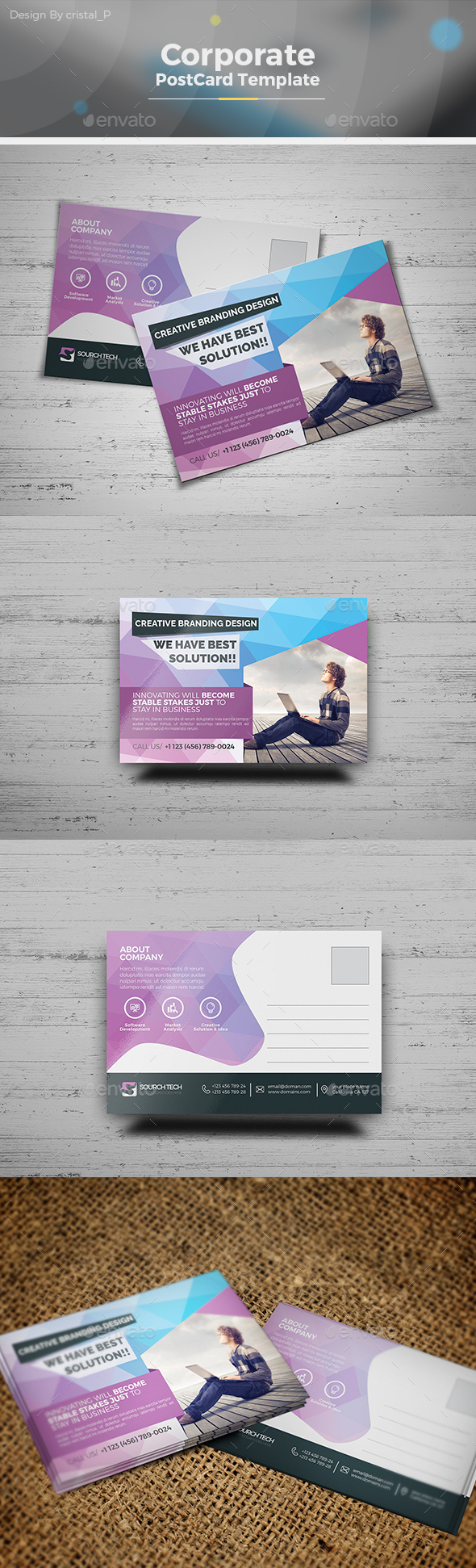 Business Postcard - Cards & Invites Print Templates