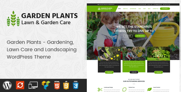 Garden Plants - Gardening, Lawn Care and Landscaping WordPress Theme - Business Corporate