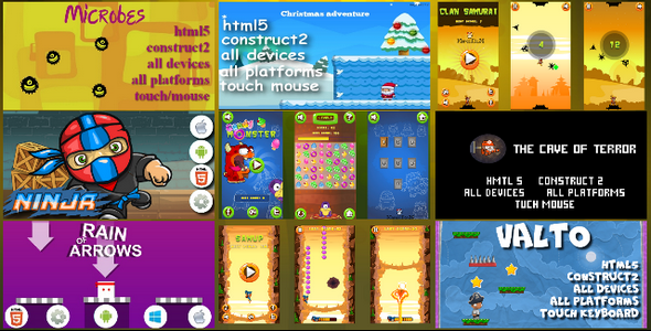 HTML5 9 GAMES BUNDLE №2 (CAPX) - CodeCanyon Item for Sale