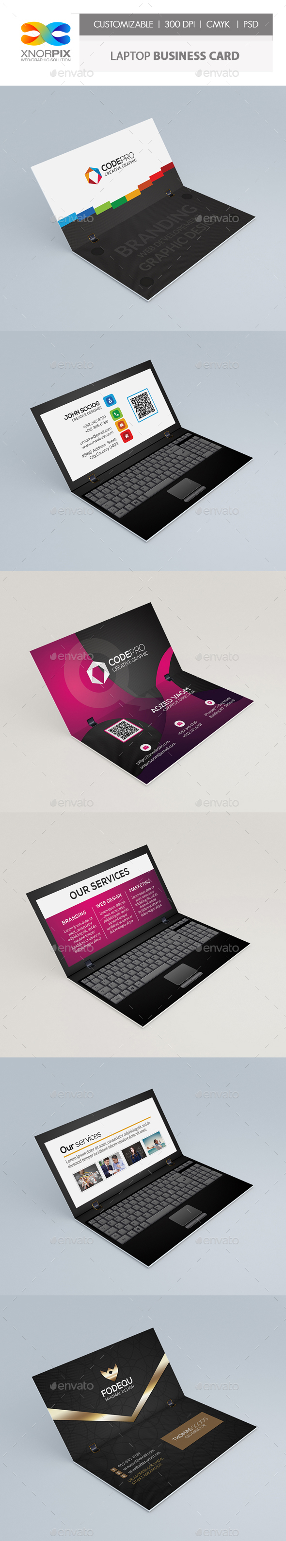 Laptop Business Card