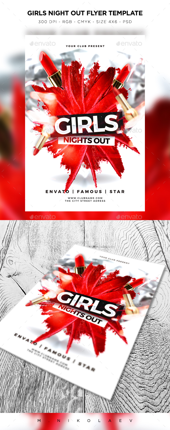 Girls Night Out Flyer - Clubs & Parties Events