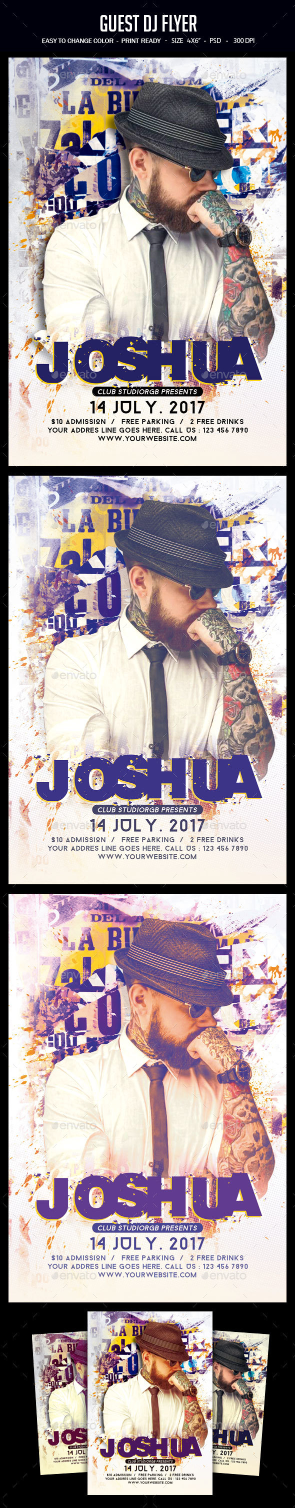 Guest Dj Flyer - Clubs & Parties Events