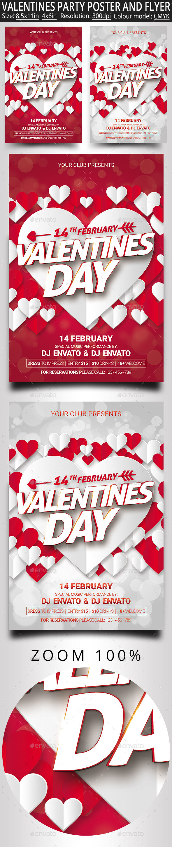 Valentines Party Poster And Flyer