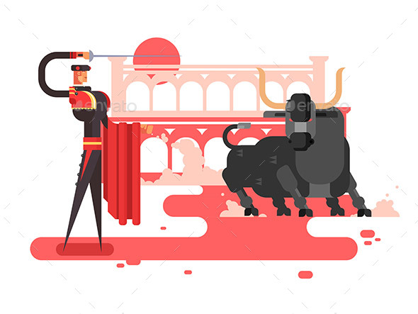 Bullfighting Charcter Man - People Characters