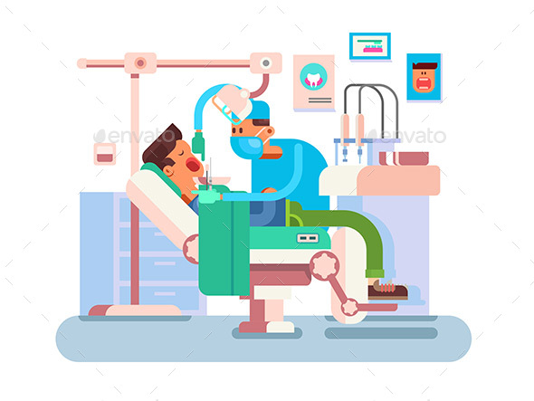 Dentist Treats a Patient - Health/Medicine Conceptual