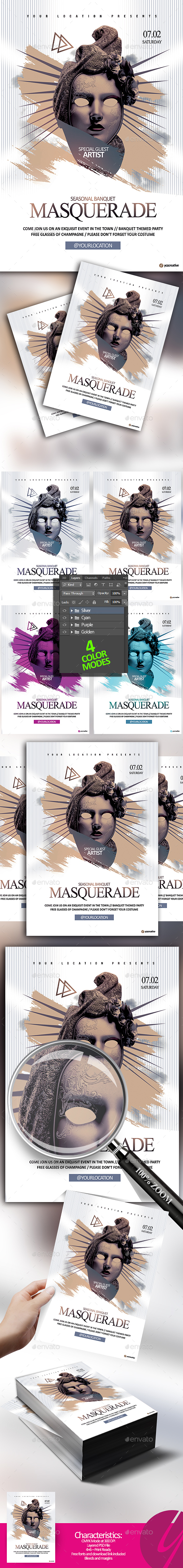 Masquerade Banquet - Events Flyers