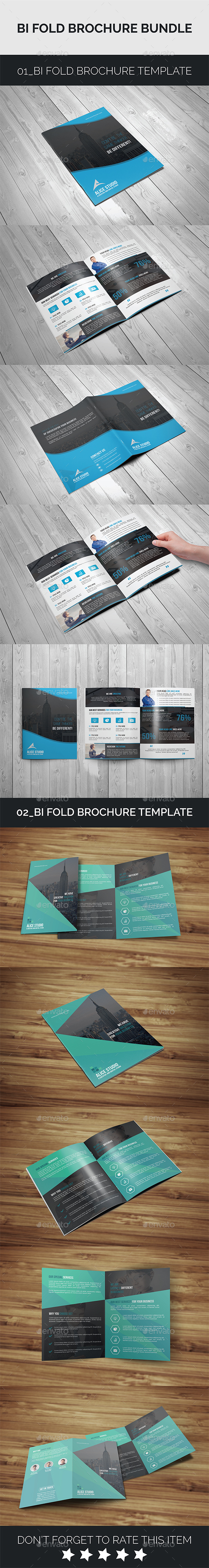 Bi-Fold Brochure Bundle 2in1 - Corporate Brochures