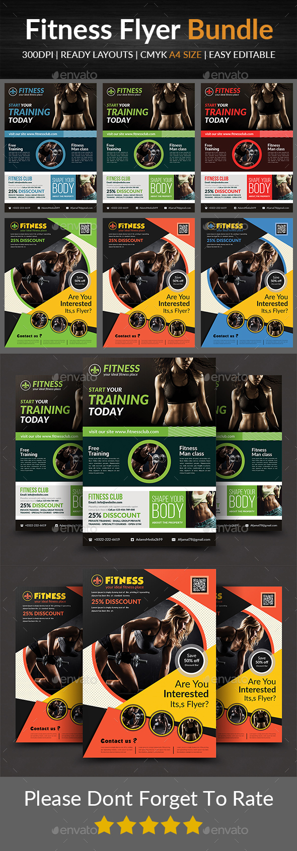 Fitness Flyers Bundle - Corporate Flyers