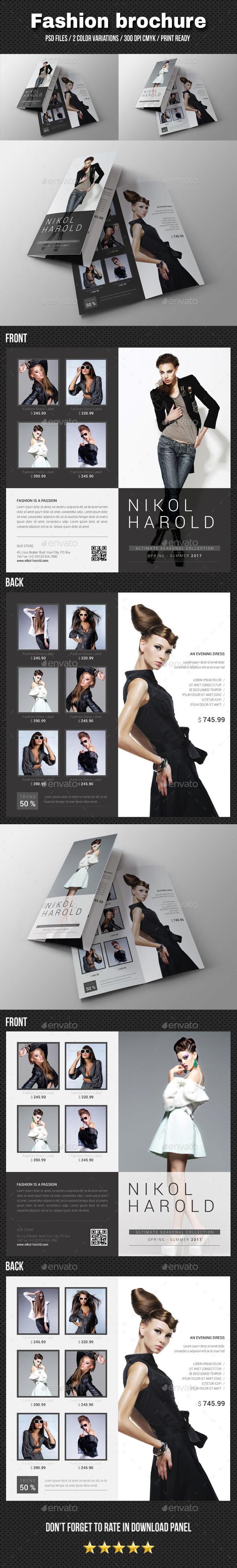 Fashion Bi-Fold Brochure - Brochures Print Templates