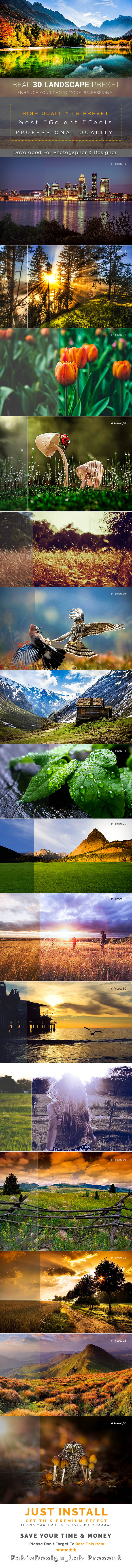 Real 30 Landscape Lr Preset - Lightroom Presets Add-ons