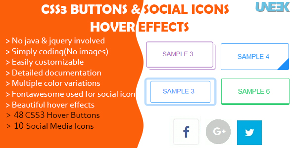 CSS3 Buttons Hover - CodeCanyon 19410400