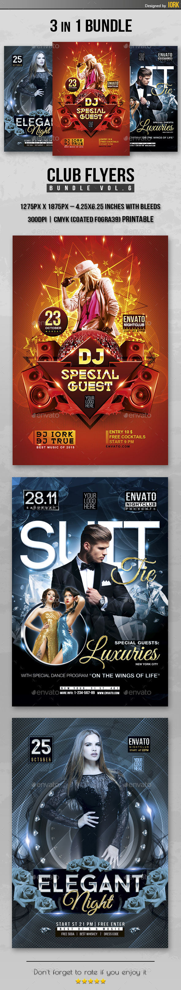 Club Flyers Bundle Vol.6 - Clubs & Parties Events