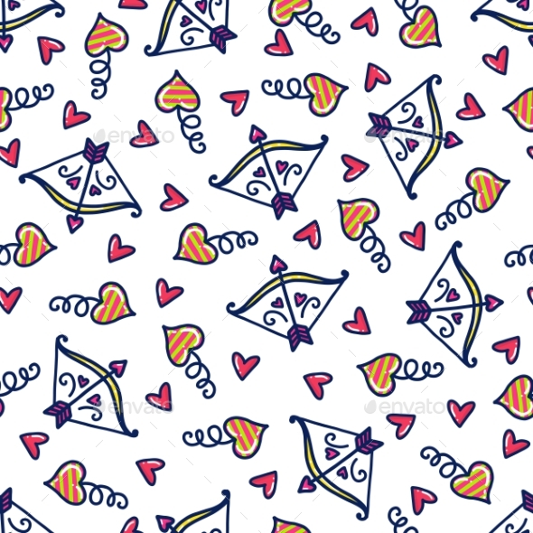 Doodle Seamless Pattern - Valentines Seasons/Holidays