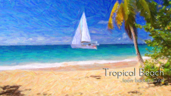 Tropical Sandy Beach Animation