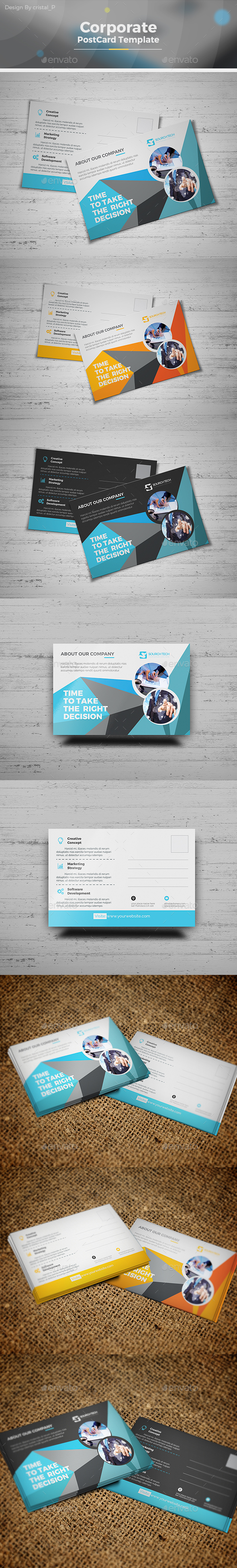 Corporate Postcard - Cards & Invites Print Templates