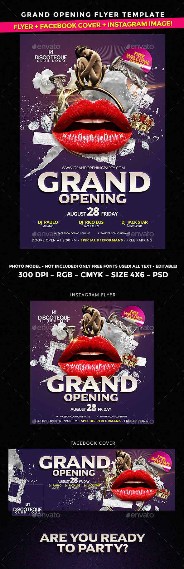Opening Flyer - Clubs & Parties Events
