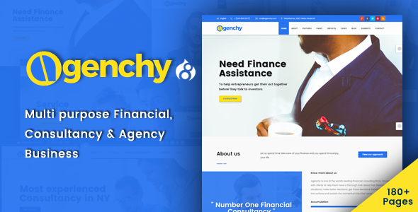 Agenchy - Modern Multipurpose Drupal 8 Theme - Business Corporate
