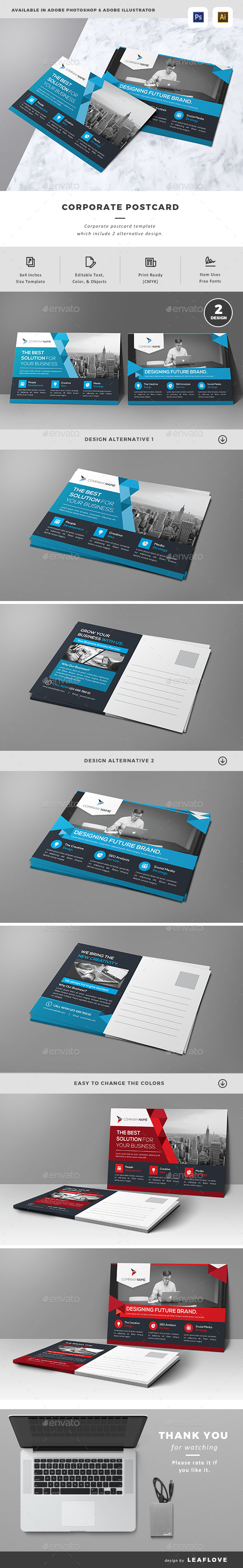 Postcard - Cards & Invites Print Templates