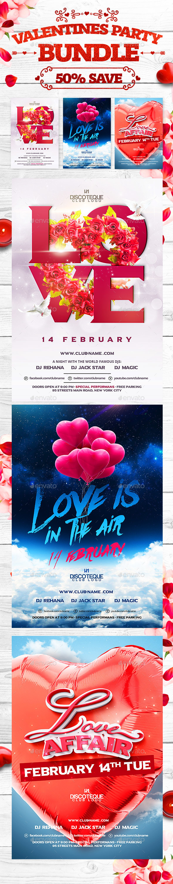 Valentines - Clubs & Parties Events