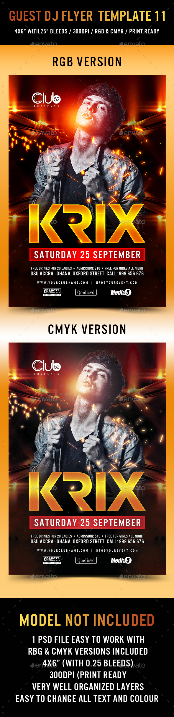 Guest DJ Flyer Template 11 - Events Flyers