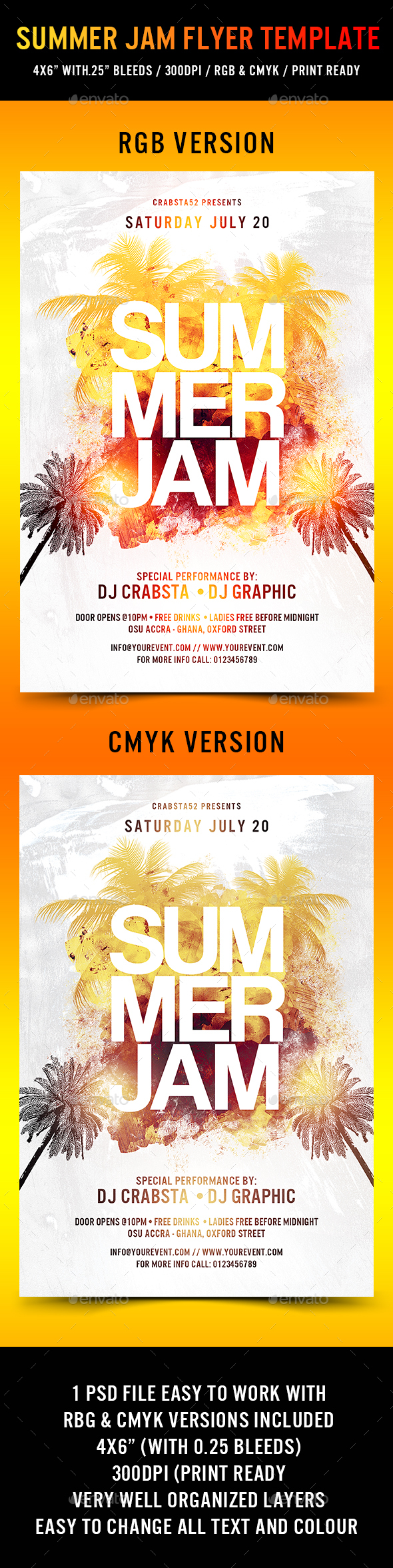 Summer Jam Flyer Template - Events Flyers
