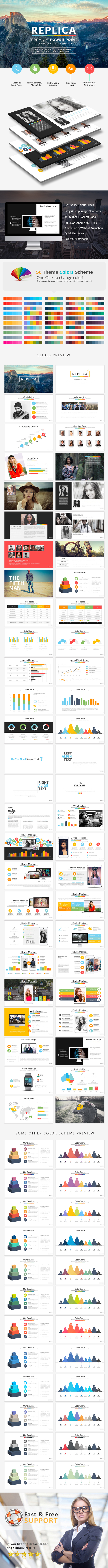 Replica Power Point Presentation - Business PowerPoint Templates