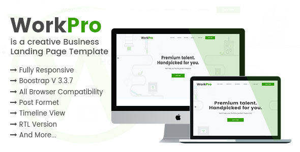 Nice WorkPro - Creative Business Landing Page Template