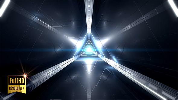 VJ Triangular 3D Tunnel Video