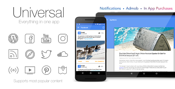Universal - Full Multi-Purpose Android App - CodeCanyon Item for Sale
