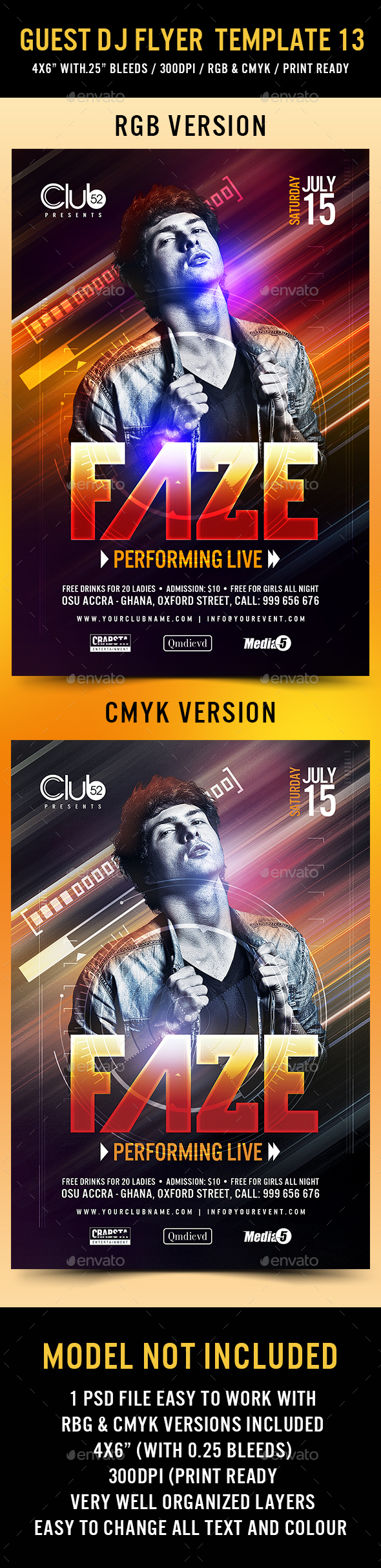 Guest DJ Flyer Template 13 - Events Flyers