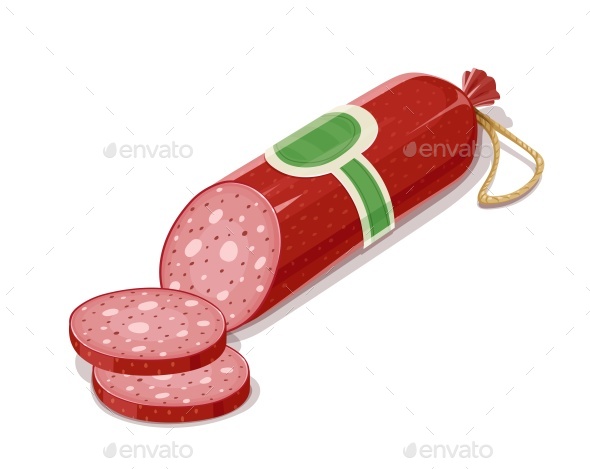 Fresh Delicious and Nourishing Sausage - Food Objects