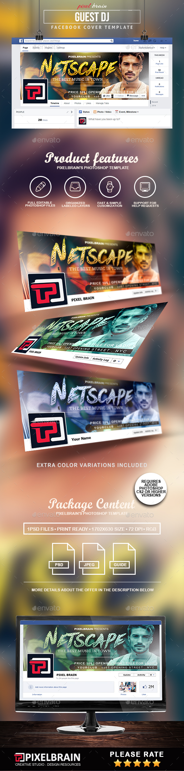 Guest Dj Facebook Cover Template - Facebook Timeline Covers Social Media